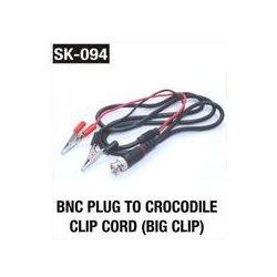 BNC Plug To Crocodile Clip Cord (Big Clip)