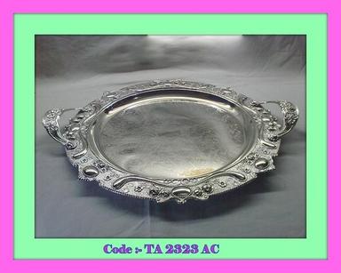 Silver Tray Big Round With Handle