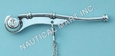 NAUTICAL BOATWAINE PIPE SILVER PLATED KEY CHAIN 