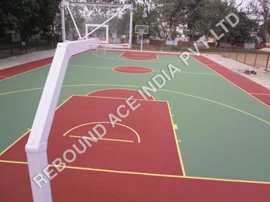 Reen Red Synthetic Basketball Court