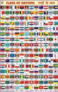 Multicolor Flags Of Nations Chart