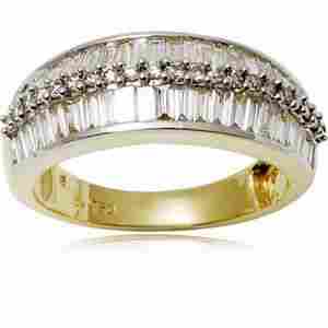 Baguette and Round Cut Diamond Ring