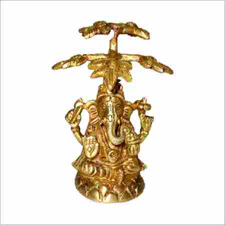 Copper Bodhitree Ganesh Statue