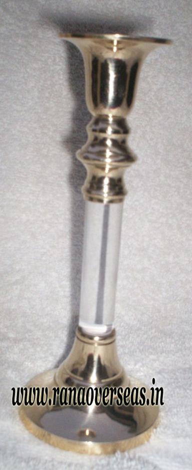 Silver Antique Brass Candle Holder