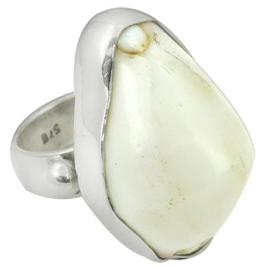 Natural Shell Gemstone Sterling Silver Ring Jewellery