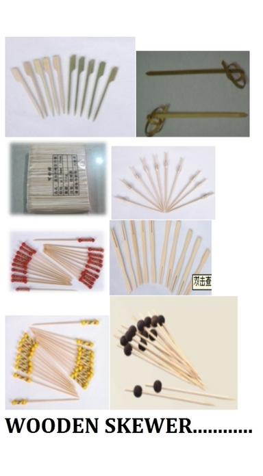 Wood Color Wooden Skewers