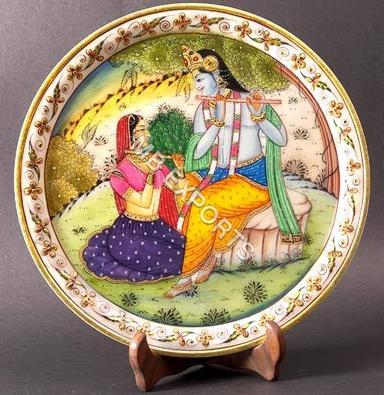 Easy To Clean Radha Krishna Marble Painting