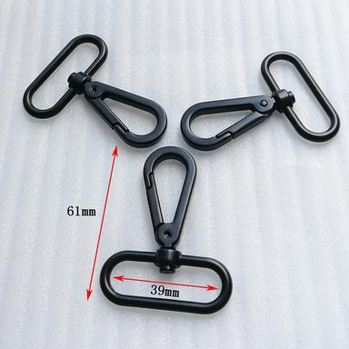 39Mm Customized Black Zinc Alloy Handbag Hardware Suppliers Metal Dog Buckle Swivel Snap Hook Usage: Bag Accessories