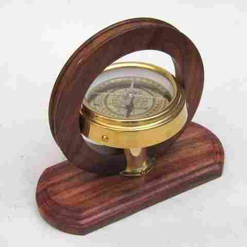 Decorative Brass Tangent Survey Compass
