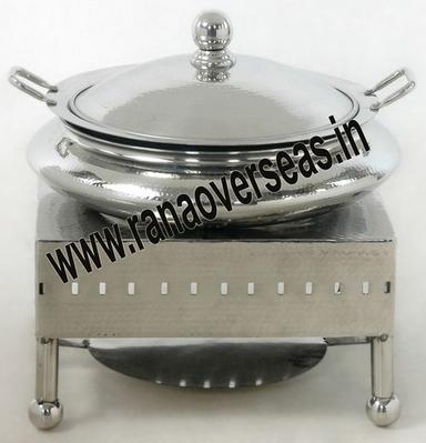 Silver Stainless Steel Square Base Chafing Dish