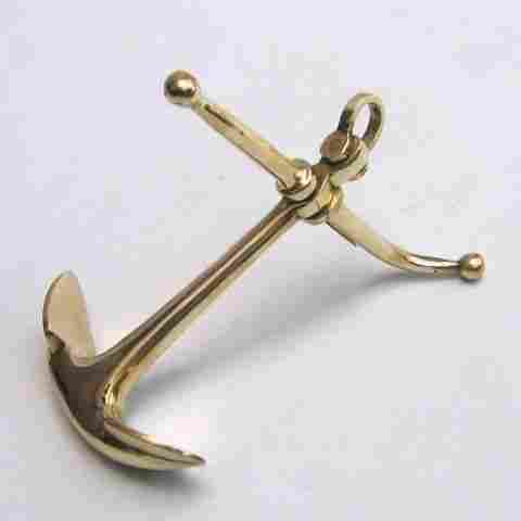 NAUTICAL SOLID BRASS  ANCHOR PAPER WEIGHT 5.5"