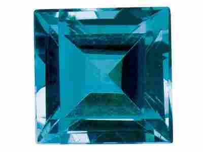 loose gemstone supplier from india, London Blue topaz supplier, Princess Cut Blue Corundum Stone