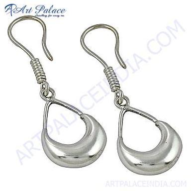 Wholesale Handmade Plain Silver Earrings