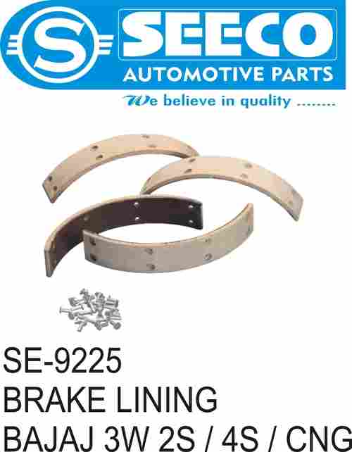 BRAKE LINING (MOULDED WITH RIVETS)