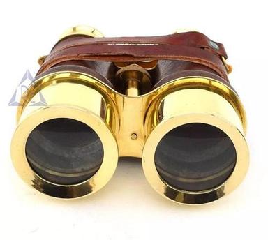 Handmade Nautical Brass Leather Hand Held Binoculars 6 Inch Telescope Decor Home