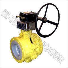 Yellow And Black Pvdf Lined Ball Valve