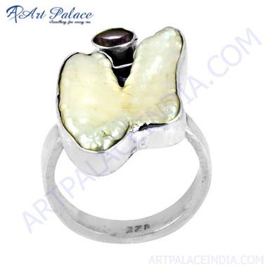 Wholesale Various styles Amethyst & Pearl Gemstone Silver Ring