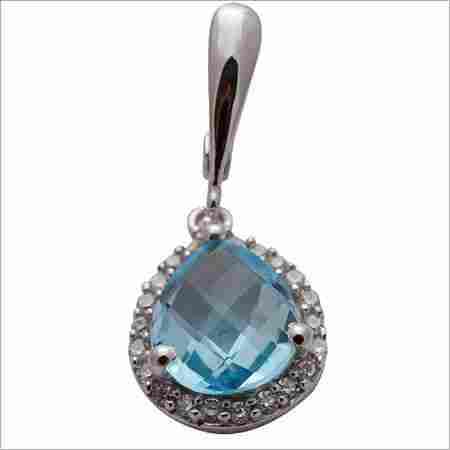 Russian Jewelry Design with english locks, hanging drop silver gemstone earring 