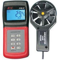 Gray And Red Digital Anemometer