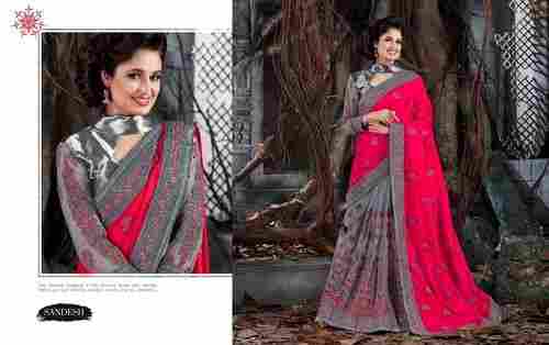 Stylish Embroidered Saree