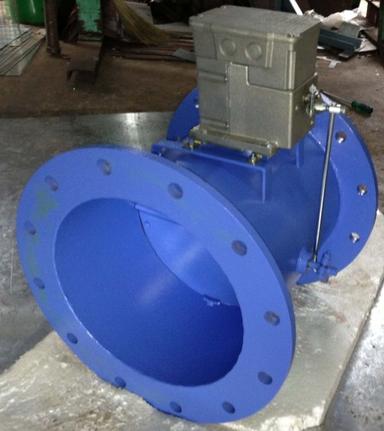 Blue And Grey Color Air Damper With Modulating Actuator