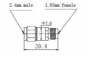 2.4mm(m)-1.85mm(f) Adaptor