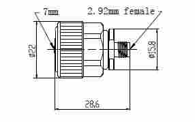 7mm-2.92mm(f) Connector Adaptor