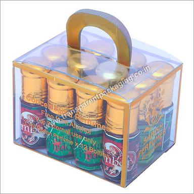 Transparent Pvc Box For Perfume With Foil Stamping Hardness: Soft