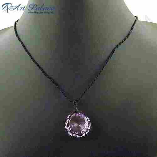 New Thread Fashion Style Amethyst Stone Necklace Jewelry, Loose Gemstone Jewelry