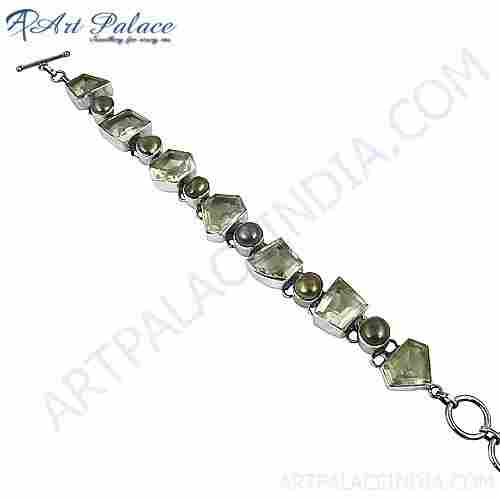 Natural Loose Gemstone Fashion jewelry 925 sterling Silver charms Bracelets Jewelry