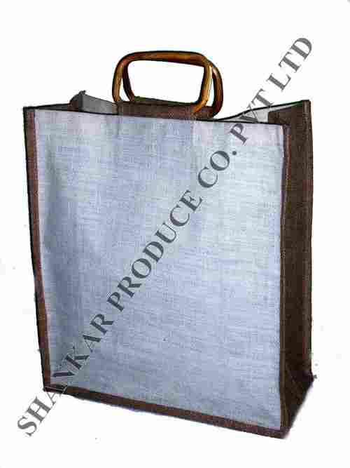 Cane Handle Jute Shopping Bag