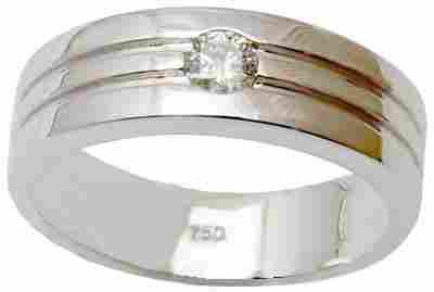 gents white gold ring jewellery , small diamond stone white gold ring