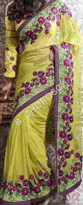 Partywear Embroidered Sarees