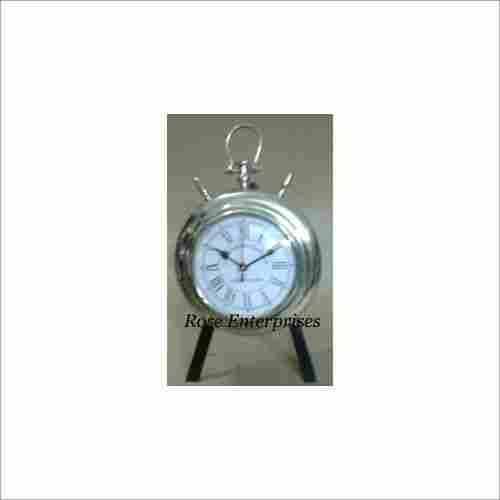 Nickel Plated Nautical Clock