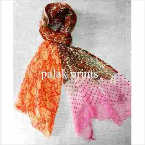 Linen Designer Block  Print Scarfs