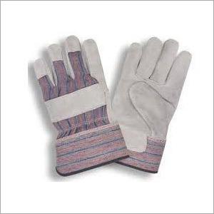 White Leather Safety Gloves