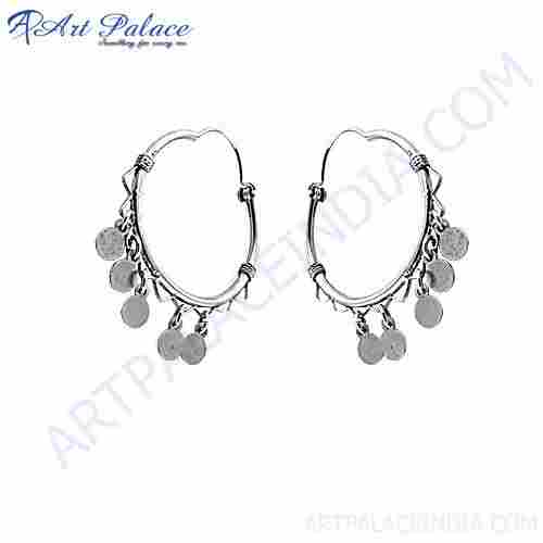 925 Sterling Bali Style Silver Earring