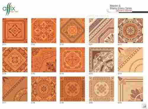 Wooden & Bhama Glossy Tiles 395mm x 395mm