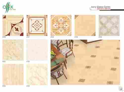 Ivory Gloss Floor Tiles 395mm x 395mm
