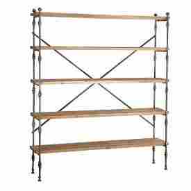 Reclaimed Wood And Iron Shelving