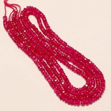 Round Ruby Imitation Faceted 3Mm Beads