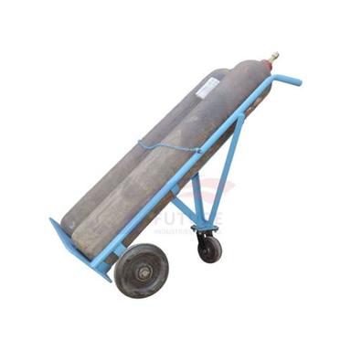 Blue Double Gas Cylinder Trolley