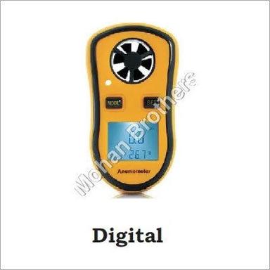 Black And Yellow Digital Handheld Anemometer