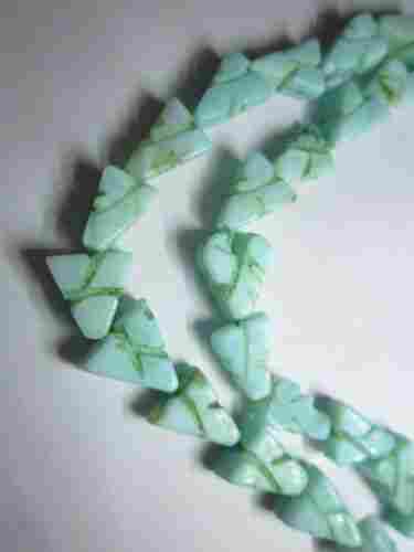 13 inch green opal carved triangle shape beads 10x13mm to 11x15mm 