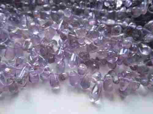 13 inch brazil amethyst plain drops shape bead one strand 