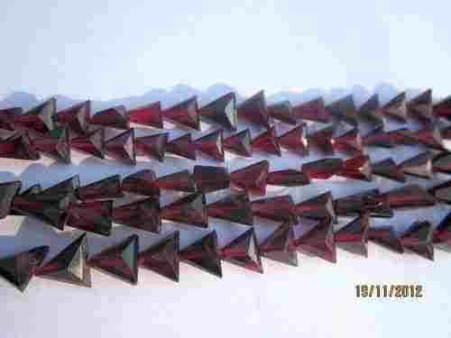 13 Inch garnet 6x7mm to 7x9mm both side faceted triangle shape gemstone beads 