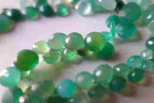 Natural multi green onyx faceted onion beads 6inch single strand 5mm-10mm 