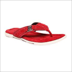 Leather Red Men Slippers