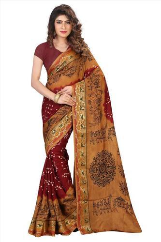 Cotton Silk Bandhej Saree Online Shopping For Sarees