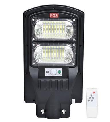 Black Fos Solar Led Street Light 40W With Remote Control - Cool White 6500K (Ip 65 Water-Proof)